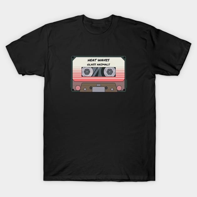 Heat Waves, Glass Animals, Retro Music Cassette T-Shirt by SongifyIt